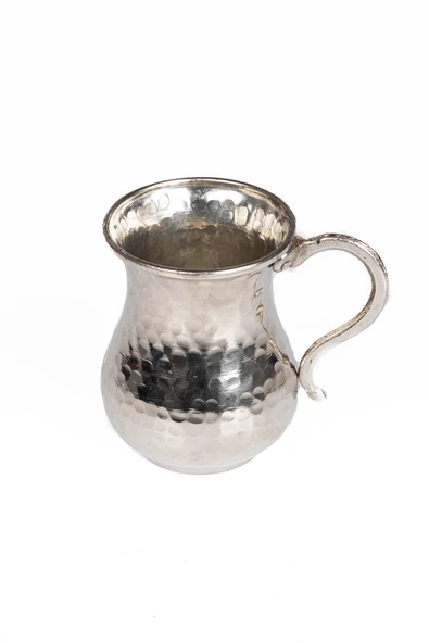 DMT Gaziantep Bakırdan El Dövmesi Su ve Ayran Bardak boy 10,5cm genişlik 6cm kalınlık 3mm kalaylı - 2