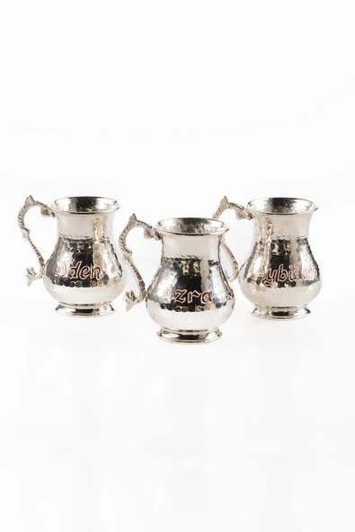 DMT COPPER Gaziantep Bakırdan El ÇEKİÇ DÖVMESİ İSİMLİ kupa bardak HEDİYELİK İSME ÖZEL 1,0mm (1 ADET)