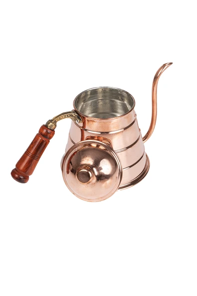 DMT Gaziantep Bakır Demlik Bitki Çayı Demliği Çaydanlık toplam boy:11,5cm 750ml - 2