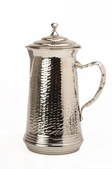 DMT Gaziantep Bakır El Dövmeli Sürahi kalaylı yük:27 cm kalınlık:0,5mm 1,75 litre kapasite Çap:13cm - 2