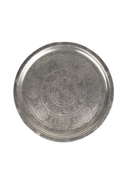 34cm Gaziantep Bakır Osmanlı El İşi tepsi Kına tepsisi 34 cm Ağırlık : 0,600 gr ESKİTME MODELİ