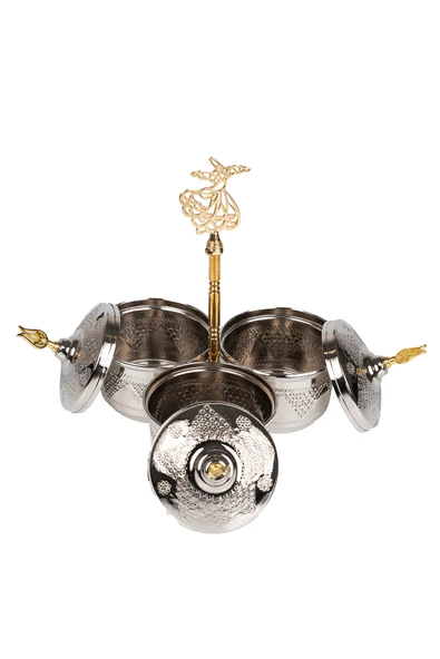 DMTGaziantepBakır Baharatlık-Kuruyemişlik işlemeli kavanoz boy 8cm geniş 8,5cm kalınlık 3mm kalaylı