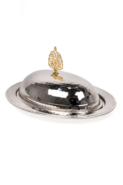 DMT Gaziantep Bakırdan 35 CM El Dövmesi Kayık Tabağı iskender Tabağı ve Sunum Tabağı Sahan 35 cm