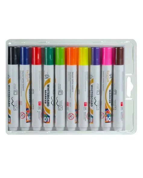 Sentor 10 Renk Beyaz Tahta Kalemi Seti - 2