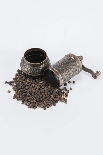 Gaziantep Mini Otantik Kahve Değirmeni Baharat Değirmeni yük:11cm Alt hazne çapı:4,8cm