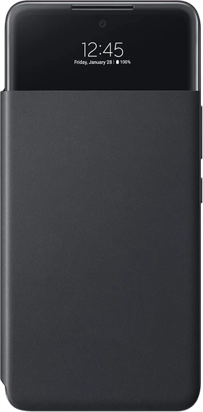 Samsung Galaxy A53 5G Smart S View Wallet Cover Cüzdan Kılıf, Siyah