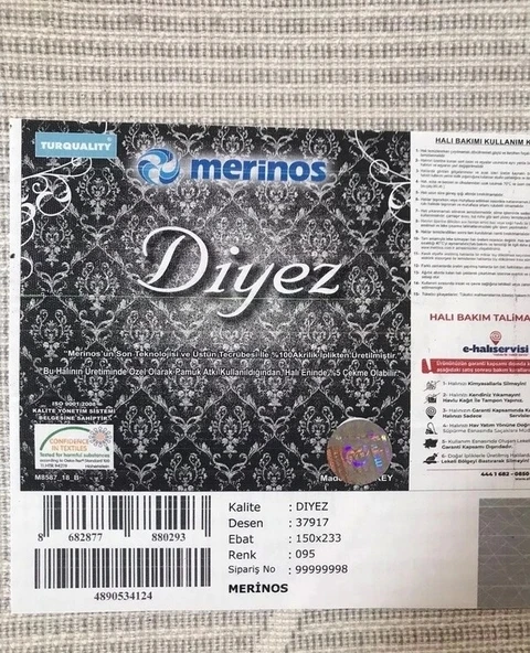 Merinos Halı 200x290 Diyez Koleksiyonu 37917-095 - 4