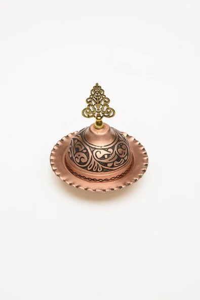 Gaziantep Bakırdan KOMPLE EL İŞLEMESİ 1SINIF ÖZEL Tek Kişilik Türk Kahve Fincan Takımı Lokumluk - 4