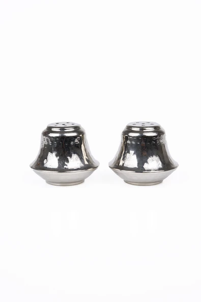 DMT COPPER HOME BAKIR TUZLUK-BAHARATLIK TAKIMI GÜMÜŞ RENK (2 ADET) 40 Gr - 2