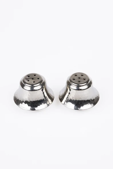 DMT COPPER HOME BAKIR TUZLUK-BAHARATLIK TAKIMI GÜMÜŞ RENK (2 ADET) 40 Gr