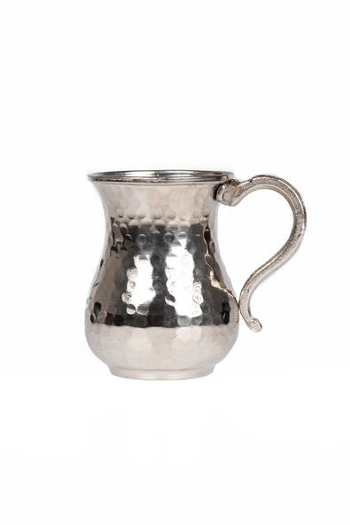 DMT Gaziantep Bakırdan El Dövmesi Su ve Ayran Bardak boy 10,5cm genişlik 6cm kalınlık 3mm kalaylı