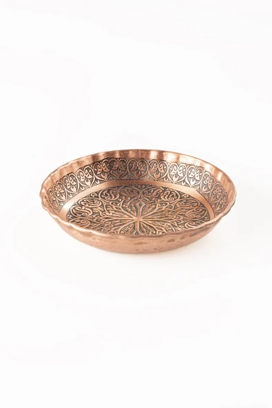 DMT COPPER HOME GAZİANTEP BAKIR ÇEREZLİK SETİ KURUYEMİŞ 3 'LÜ SET(12cm X 2,5cm) - 4