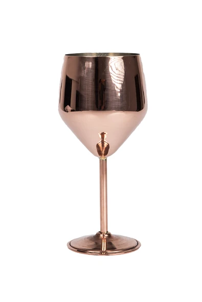 DMT Gaziantep Bakırdan Ayaklı servis sunum Bardak boy 20 cm genişlik 9,0 cm kalınlık 3mm 260 gr - 2