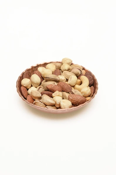 DMT GAZİANTEP BAKIR ÇEREZLİK SETİ KURUYEMİŞ 2 'LI SET(10cm X 3cm)(24CM TEPSİ)