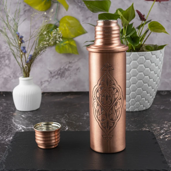 DMT BAKIR Motivasyonel Su Matarası Su Şişesi Suluk Spor Salonu Su Şişesi Bpa Içermez Suluk El işlemeli(ÖZEL KUTULU)HEDİYELİK - 4