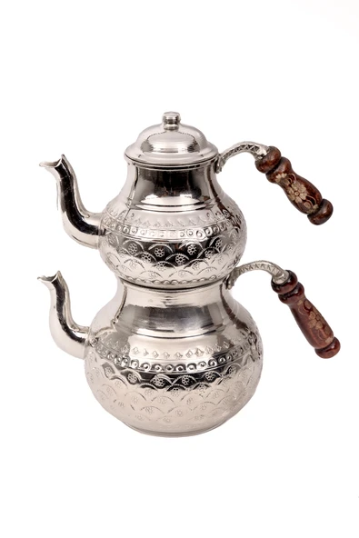 DMT Gaziantep Bakırdan Çaydanlık İşlemeli TOPLAM BOY :26 cm En:Alt 16 cm üst 12 cm çap  işlemeli kulp