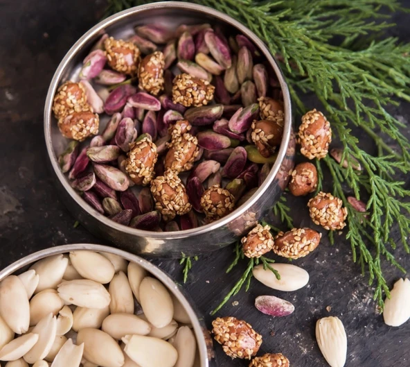 DMT Gaziantep Bakır 6'lı Kahvaltı Tabağı Seti Kahvaltı Kasesi Çerezlik Seti El İşlemesi ÇAP:10 CM - 4
