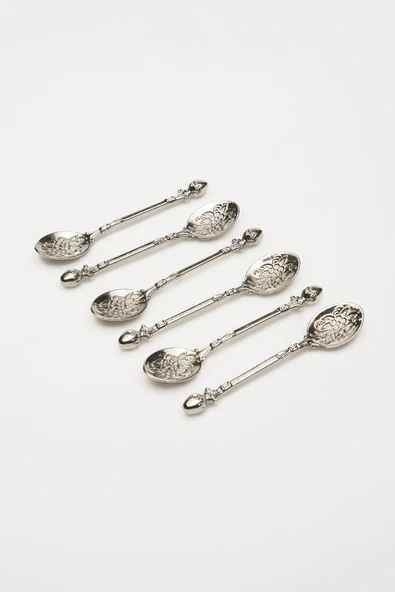 Gaziantep Bakır El Dövmesi Çay Seti Takımı&Çay Sunum Setİ 6 kişilik 18 PARÇA(6 BARDAK HEDİYELİ) - 4