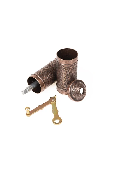 DMT Gaziantep Otantik Kahve-Baharat Çekme Değirmeni yük:22cm eni:4,5cm Ağırlık:475gr Bakır Renk - 2