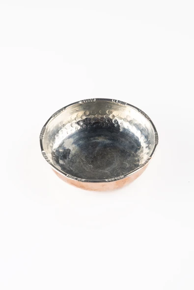 DMT COPPER GAZİANTEP DÖVME BAKIR ÇEREZLİK SETİ KAHVALTILIK KURUYEMİŞ REÇEL 6 'LI SET(10cm X 3cm) - 4