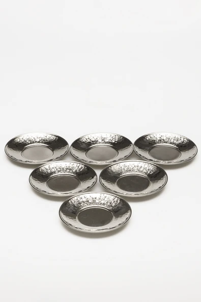 Gaziantep Bakır El Dövmesi Çay Seti Takımı&Çay Sunum Setİ 6 kişilik 18 PARÇA(6 BARDAK HEDİYELİ) - 2