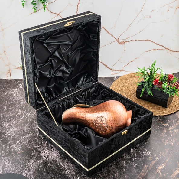 DMT COPPER Gaziantep Bakır El İşlemeli Otantik Sürahi (OTANTİK KUTULU) - 6