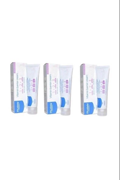 Mustela Vitamin Barrier 1.2.3 Pişik Kremi 100 Gr 3 Adet