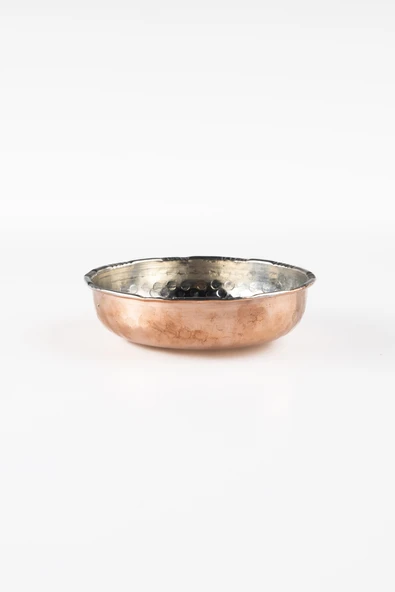 DMT COPPER GAZİANTEP DÖVME BAKIR ÇEREZLİK SETİ KAHVALTILIK KURUYEMİŞ REÇEL 6 'LI SET(10cm X 3cm) - 3