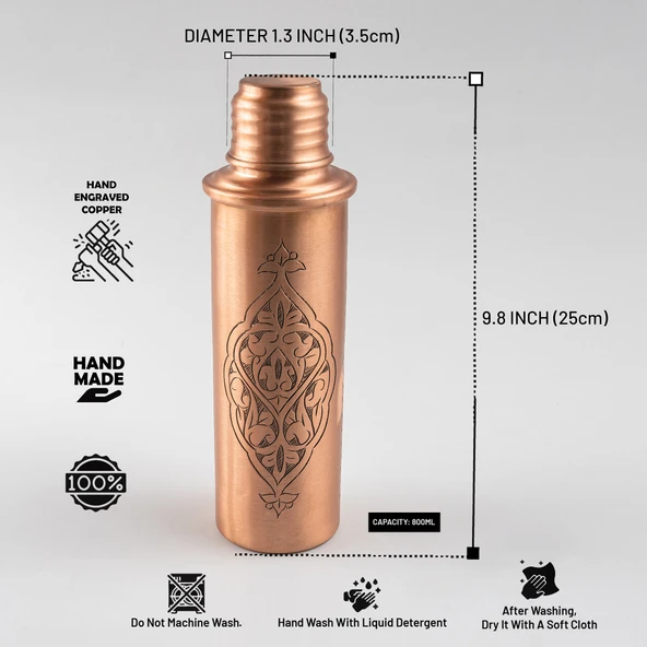 DMT BAKIR Motivasyonel Su Matarası Su Şişesi Suluk Spor Salonu Su Şişesi Bpa Içermez Suluk El işlemeli(ÖZEL KUTULU)HEDİYELİK ürün görseli