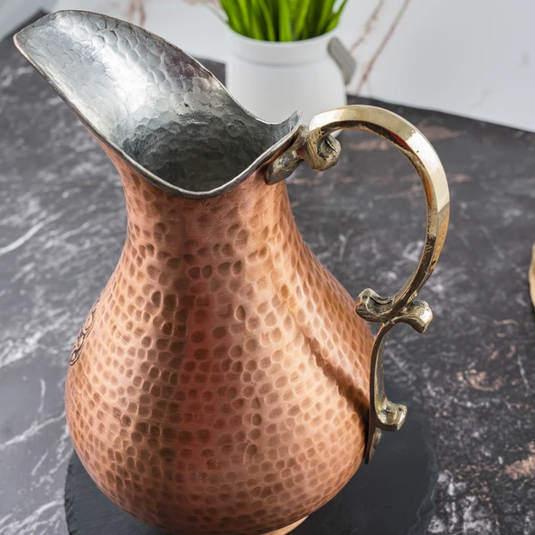 DMT COPPER Gaziantep Bakır El İşlemeli Otantik Sürahi (OTANTİK KUTULU) - 2