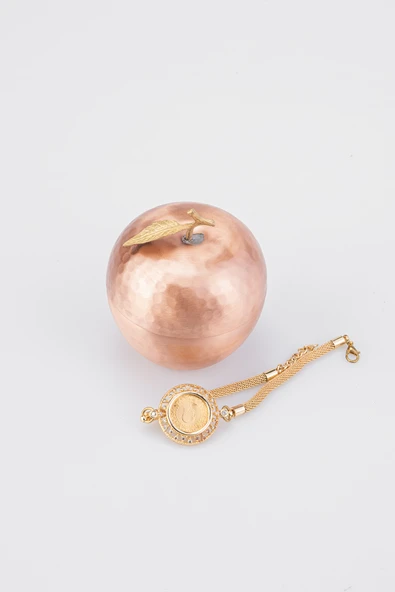 GAZİANTEP EL İŞİ BAKIR TAKI DÜZENLEYİCİ TAKI ORGANİZERİ TAKI STANDI EL DÖVMESİ (ÇAP 8,5 CM) - 3