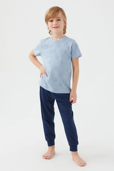Arnetta 2504 Garson Parrot Erkek Çocuk Kısa Kol Pijama Takım - 2