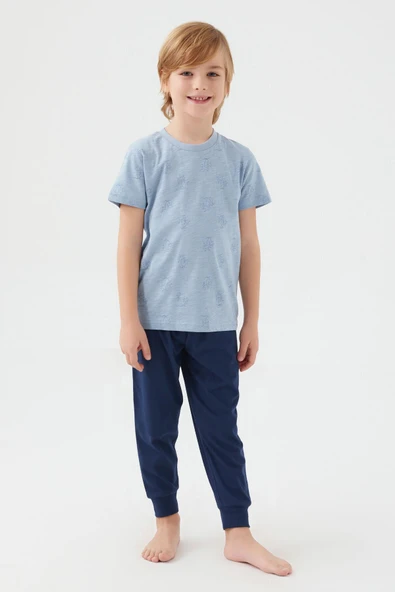 Arnetta 2504 Garson Parrot Erkek Çocuk Kısa Kol Pijama Takım - 4