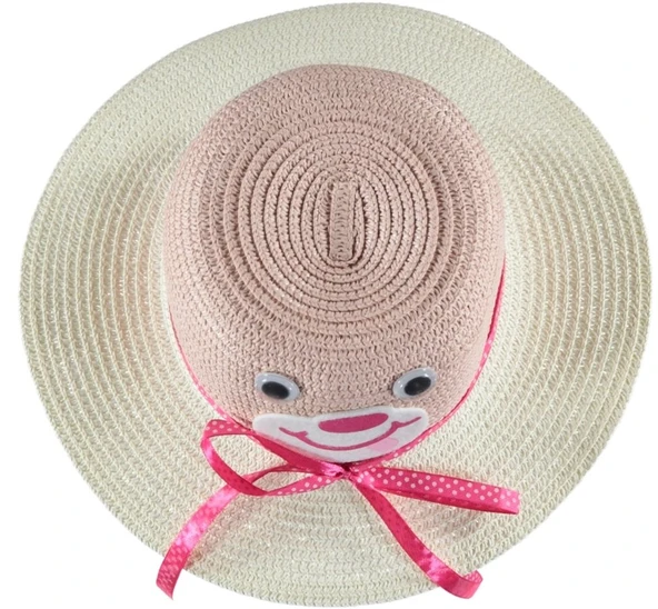Kız Çocuk Hasır Fötr Plaj Şapka Rattan Model 5/10 YAŞ