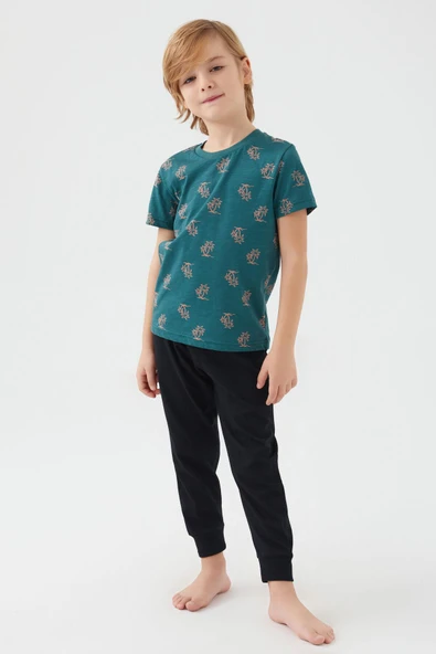 Arnetta 2504 Garson Parrot Erkek Çocuk Kısa Kol Pijama Takım - Resim 11