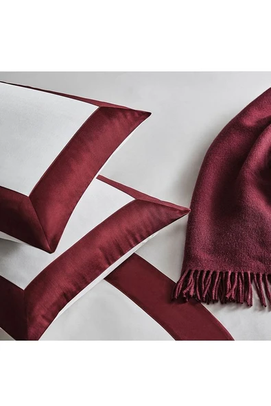 Çift Kişilik Pamuk Saten Nevresim Takımı Bordo Beyaz - 2
