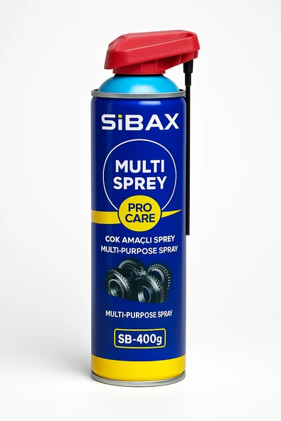 Sibax Multi Sprey SB400  Çok Amaçlı Pas Sökücü, Yağlayıcı ve Koruyucu Sprey 400 ml  Araç Bakım, Ev ve Sanayi Kullanımı