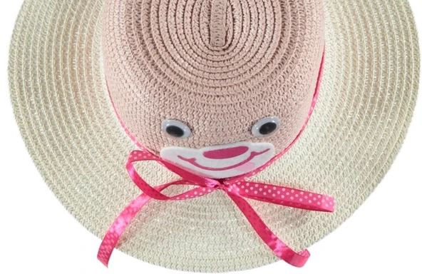 Kız Çocuk Hasır Fötr Plaj Şapka Rattan Model 5/10 YAŞ - 2