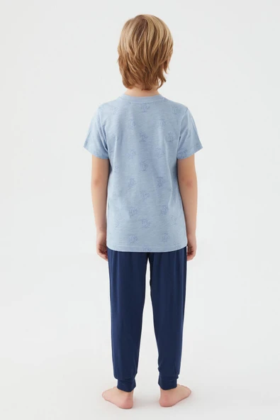 Arnetta 2504 Garson Parrot Erkek Çocuk Kısa Kol Pijama Takım - Resim 7