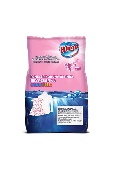 Bingo Matik 8 Kg Mutlu Yuvam Renkliler Ve Beyazlar Toz Çamaşır Deterjanı Ekonomi Paketi 2'li - 3