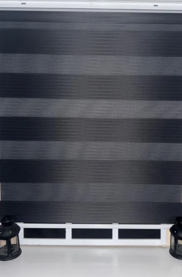 StorBurada Pileli Antrasit Zebra Stor Kaliteli Güneşlik Perde STB-131  Gri 80 x 200 - Resim 4