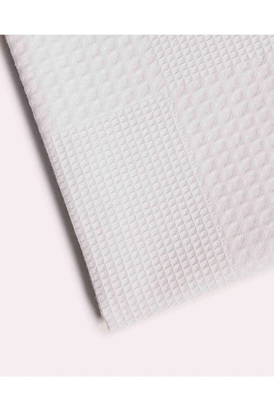 Waffle Havuz Ve Mix Desenli Beyaz Pike Çift Kişilik - 2