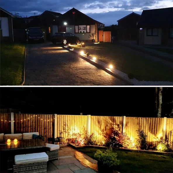 BAHÇE LED ARMATÜR paslanmaz dekoratif dış mekan Aydınlatma lamba spot gösteri Sıcak Beyaz A-1305 18W 220V IP68 - 6