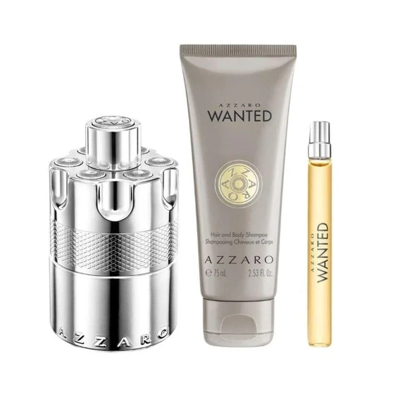 Azzaro Wanted 75 ml Shampoo+EDP 100 ml+EDP 10 ml Erkek Parfüm Seti - 2