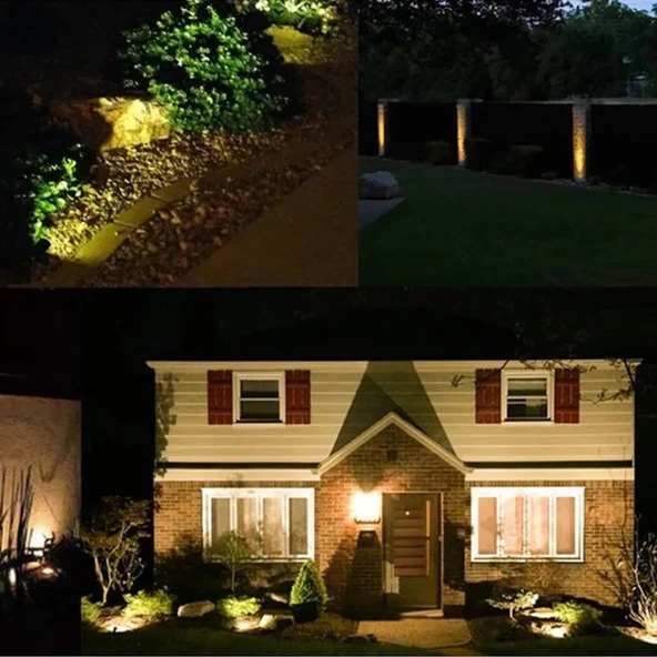 BAHÇE LED ARMATÜR paslanmaz dekoratif dış mekan Aydınlatma lamba spot gösteri Sıcak Beyaz A-1305 18W 220V IP68 - 2