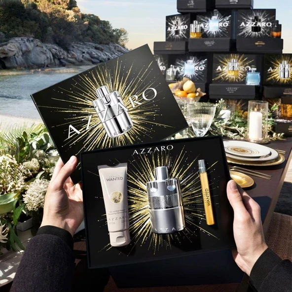 Azzaro Wanted 75 ml Shampoo+EDP 100 ml+EDP 10 ml Erkek Parfüm Seti - 4