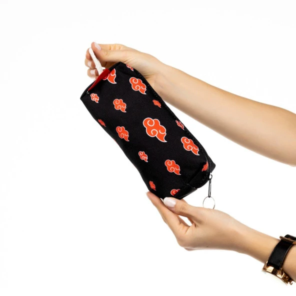 Naruto Akatsuki Kırmızı Bulut Kalemlik Fermuarlı Makyaj Çantası - 3