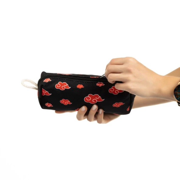 Naruto Akatsuki Kırmızı Bulut Kalemlik Fermuarlı Makyaj Çantası - 4