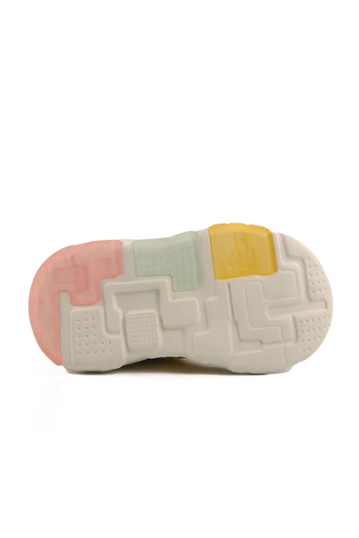 Pepino Krem Cırtlı Işıklı Hafif Unisex Çocuk Spor Ayakkabı 1909 B - 5