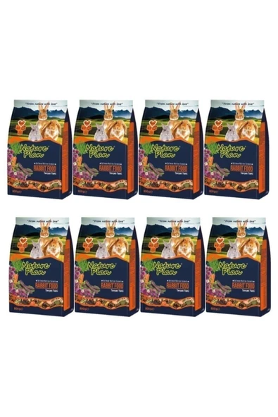 Nature Plan Tavşan Yemi 800 gr x 8 Adet